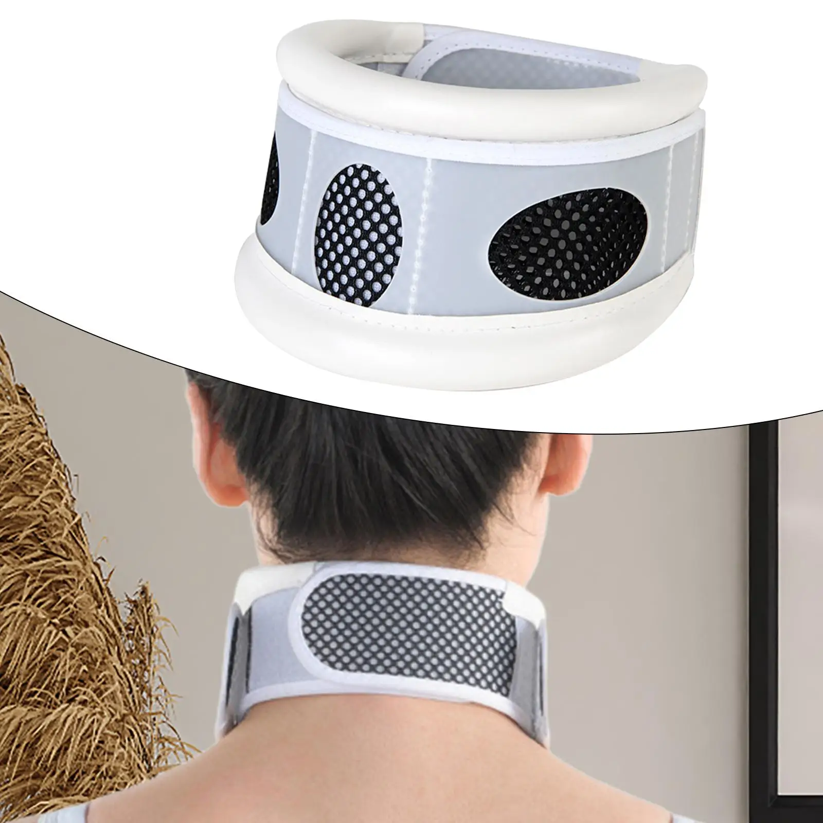 Cervical Neck Traction Device Comfortable Portable with Firm Fastener for Women Read Books Office