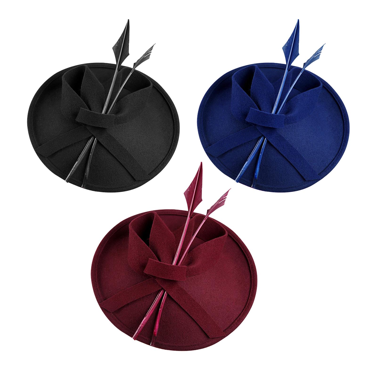 Women Fascinator Hat Cocktail Tea Party Kentucky Derby Vintage Style Hair Clip Bridal Headwear for Wedding Church Photography