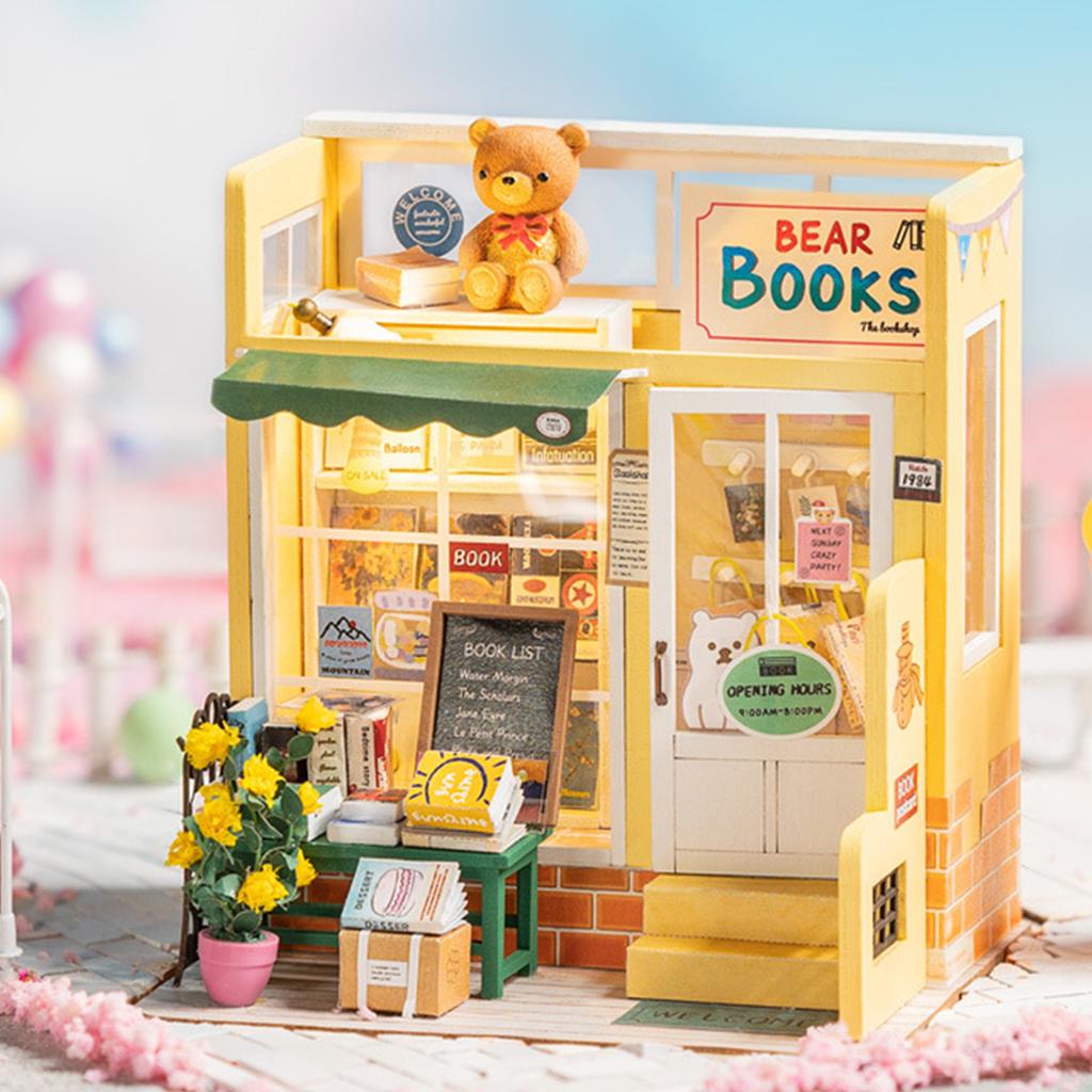DIY Handcraft Dollhouse with Realistic Furniture Kit LED Light Wood Modern House 3D Puzzles Self Assembly Doll House Toys
