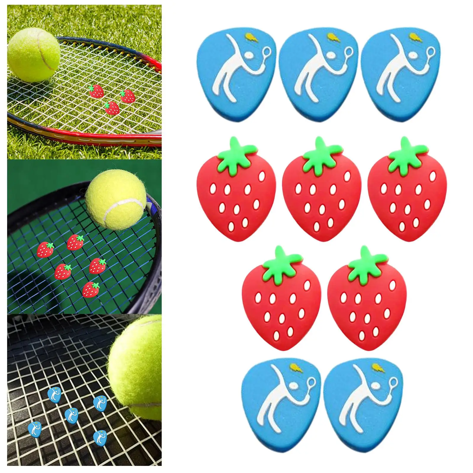 5Pcs Silicone Tennis Vibration Dampener Shock Absorber Shock Absorption Tennis Dampener Damper Players Gift Accessories