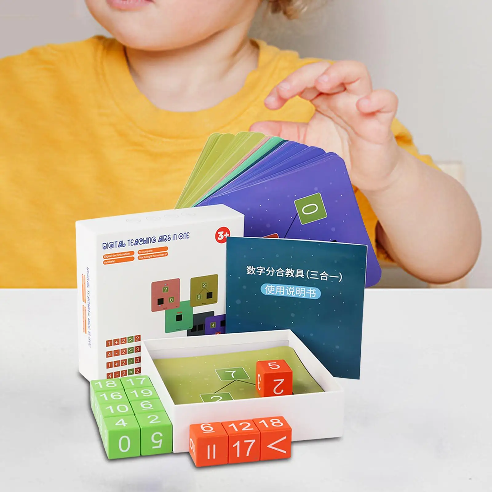 Wooden Blocks Arithmetic Toys Digital Cognitive Educational for Gift Boys
