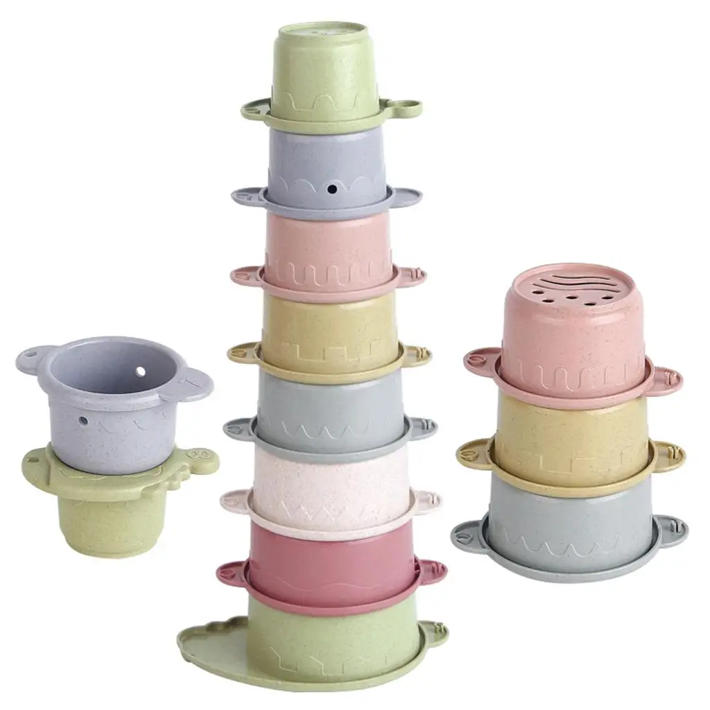 Stacking Cups Baby Building  Year Multifunctional Educational   ,Premium Material Gift Stackable