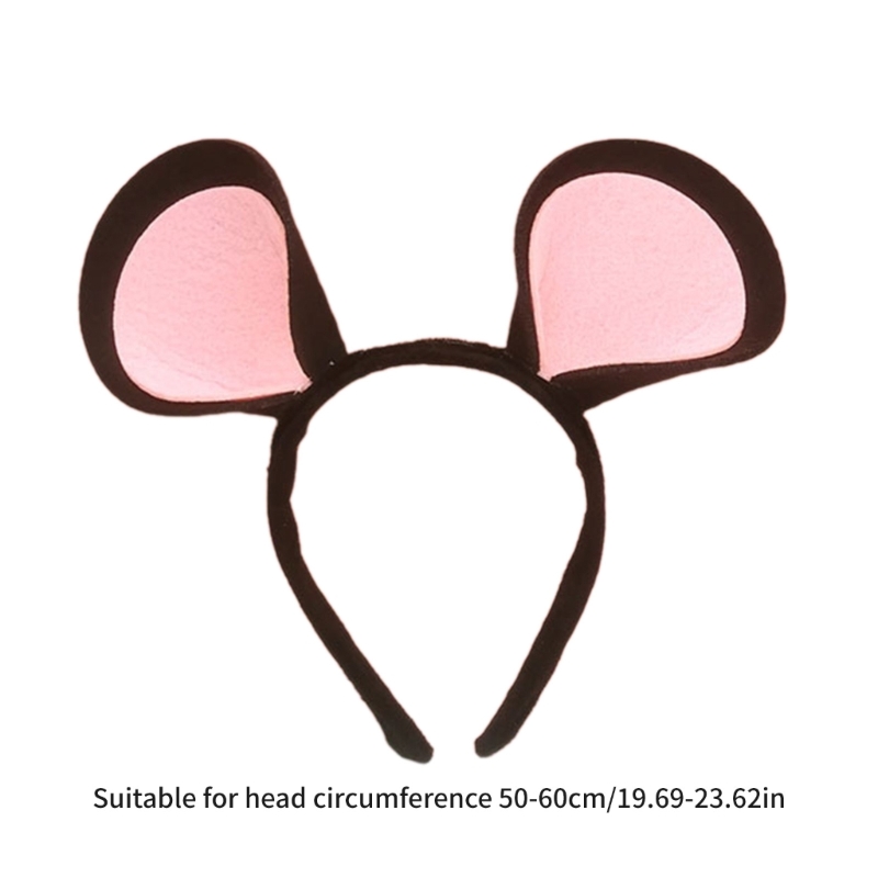 Schöne Plüsch Cartoon Maus Ohr Stirnband erwachsene Kinder lustige Kopf bedeckung Karneval Party Haarband Halloween Cosplay Kostüm Requisiten – Detail 6