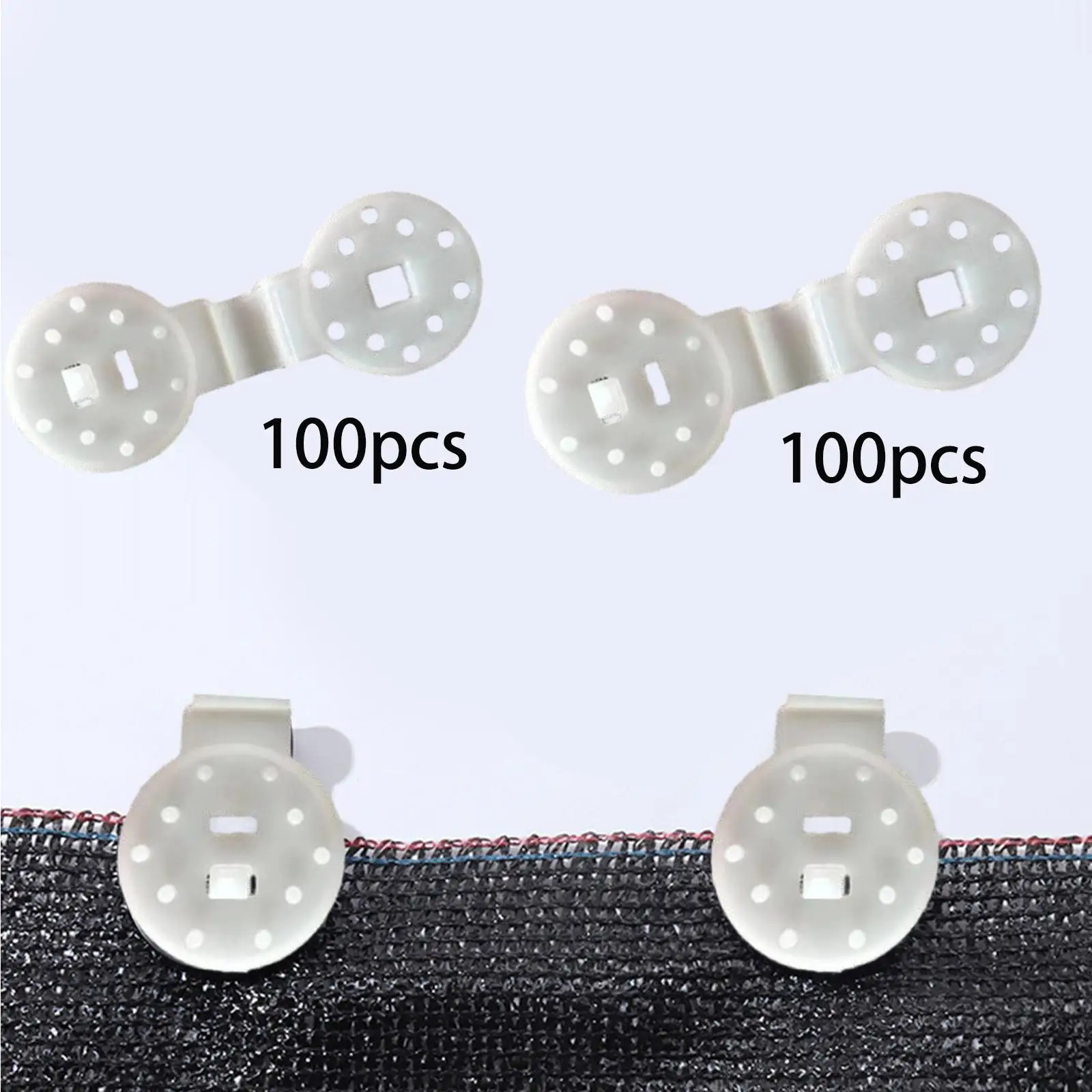 100 Pieces Shade Net Clips Tighten Tools Heavy Duty Shade Cloth Clips for Yard Boat Cover Patio Shade Net Garden Netting