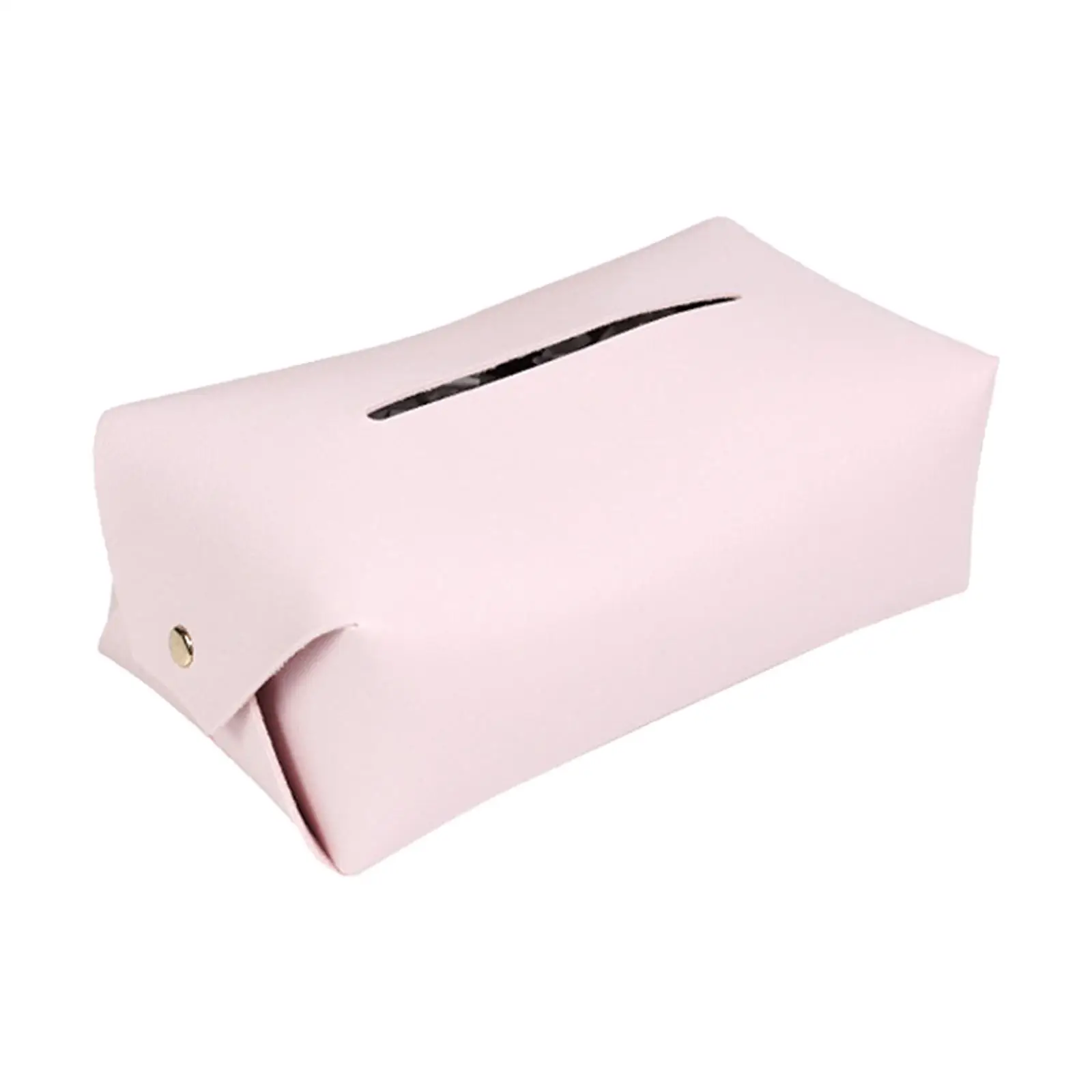 PU Leather Tissue Box Cover Case for Vanity Countertop Living Room Table
