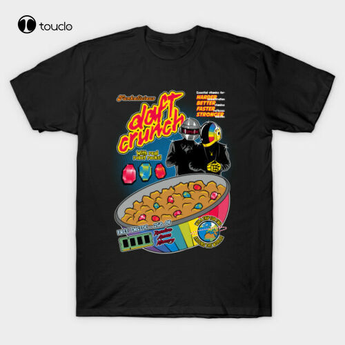 daft crunch daft punk cereal funny electronic duo thomas bangalter tshirt unisexe la chemises pour femmes