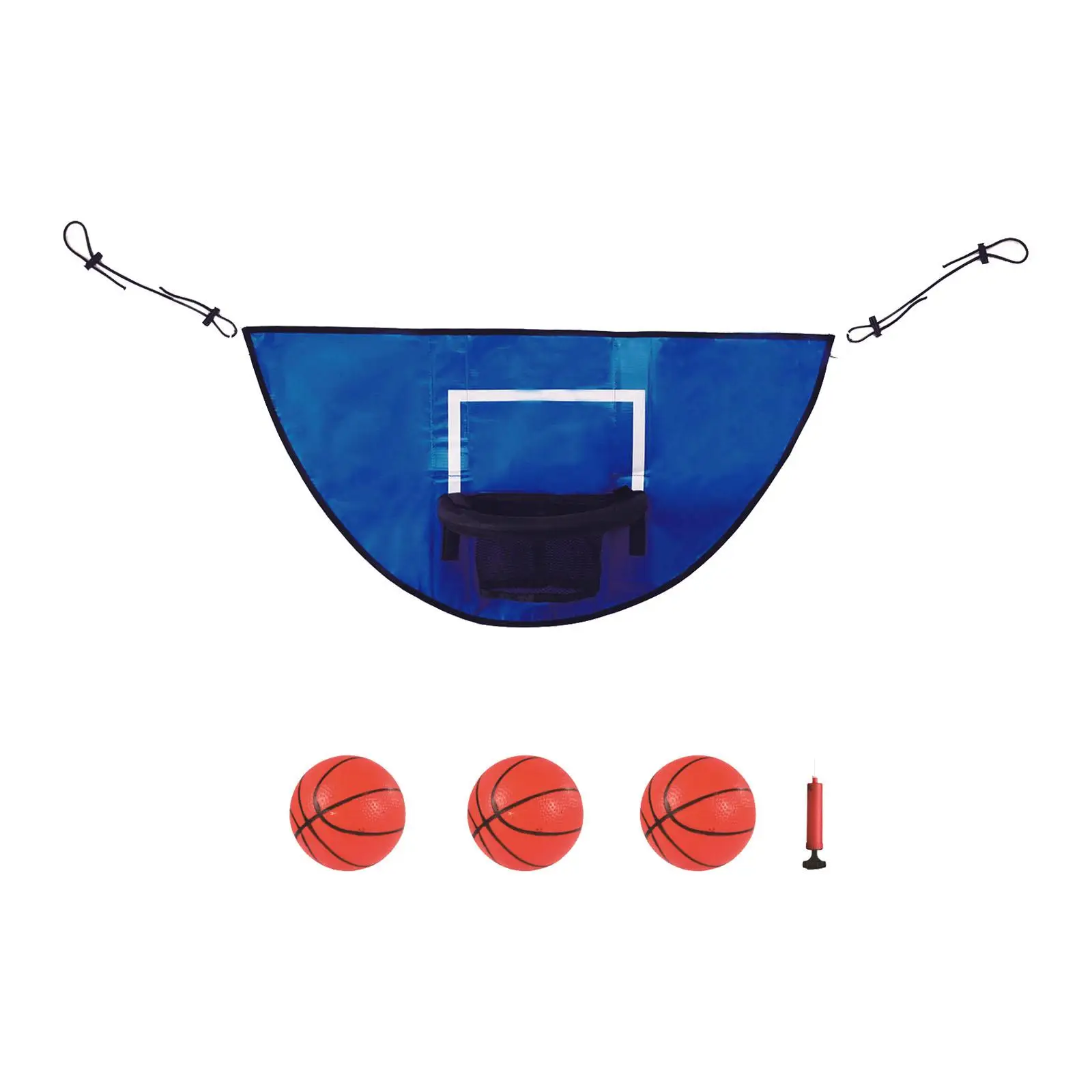 Mini Trampoline Basketball Hoop with Ball, Pump Goal Game Waterproof Materials Breakaway Rim for Safety Dunking Basketball Frame