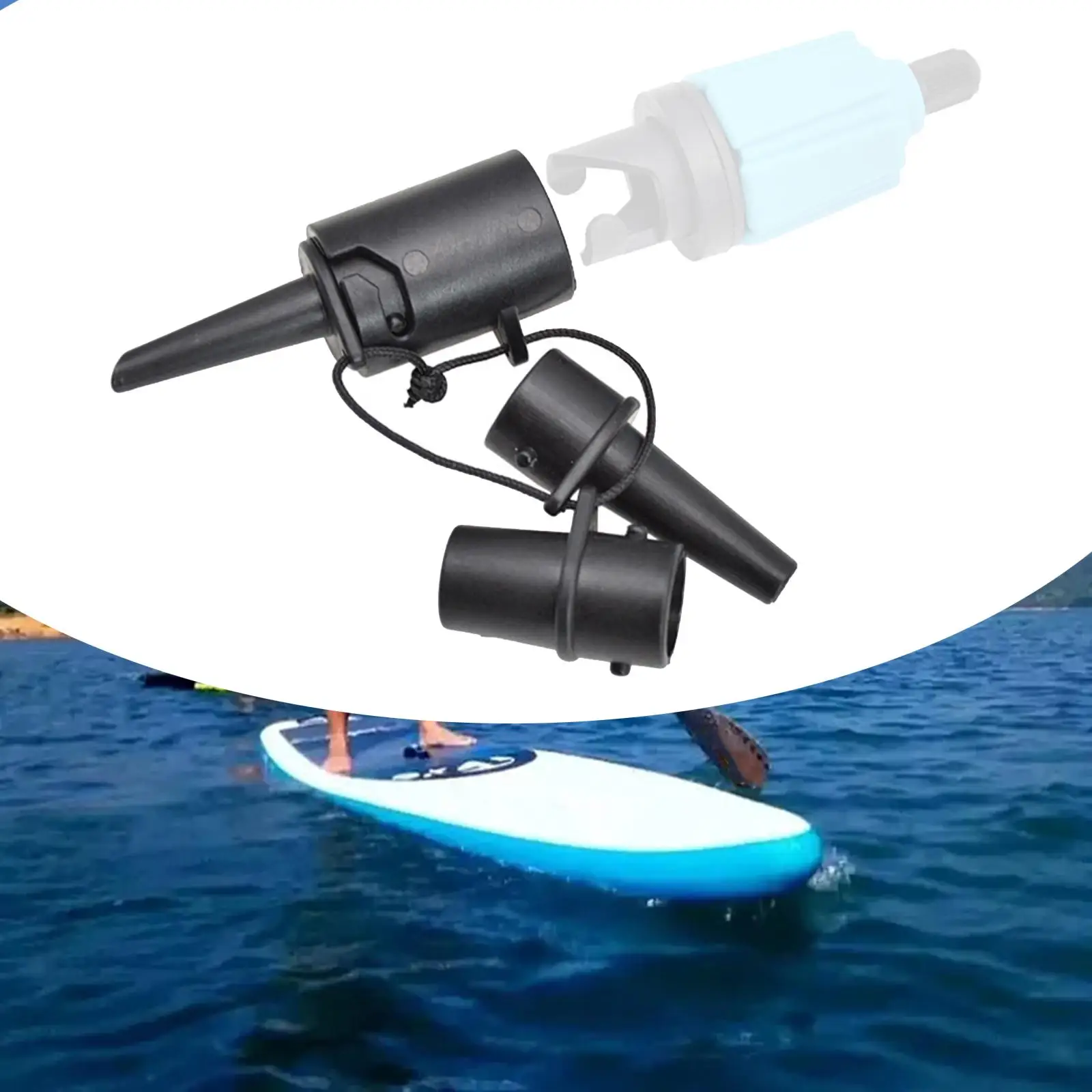 4x Air Valves Attachment Inflatable Pump Nozzles for Paddle Board Pump Durable Sturdy Air Pump Converter Inflator Pump Nozzle
