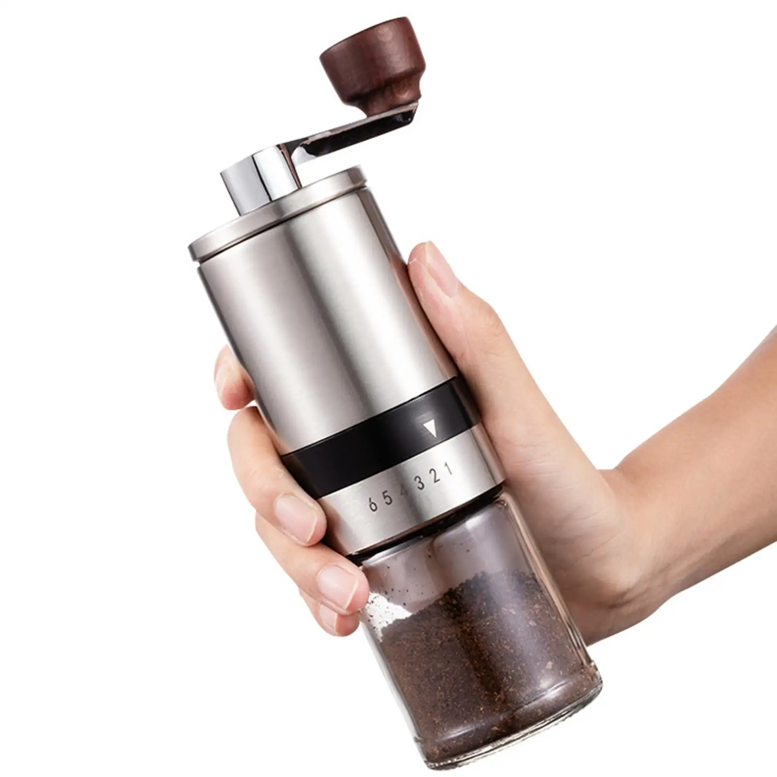 Stainless Steel Manual Coffee  Detachable Machine Hand Crank 