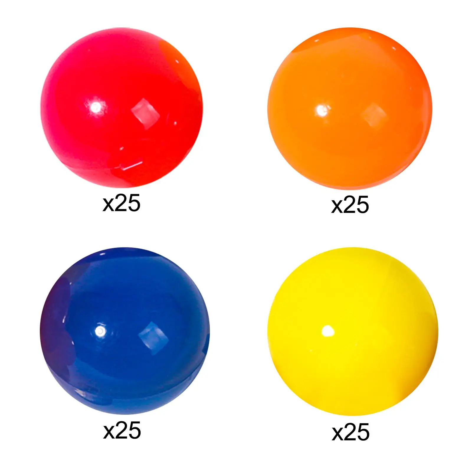25Pcs Bingo Ball Replacement Attachments Portable Calling Balls for Large Group Games Office Regal Game Entertainment Traveling