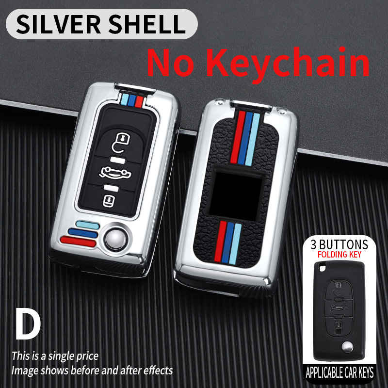 2/3 Bottoni Della Lega di Chiave Dell'automobile Della Copertura Della Cassa del Supporto di Chiave Dell'automobile di Borsette A Distanza di Vibrazione Fob per Citroen C2 C3 C4 C8 PEUGEOT 308 207 307 3008 5008 - S8418f886749044b5ae904ab6648a82761