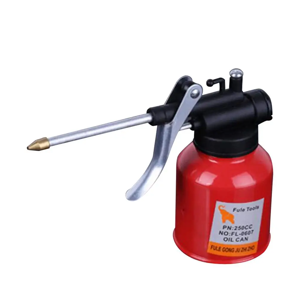 250ML High Pressure Pump Oiler Oil  Machine Oiler Pressure Spray  Bottle Detachable with Spout for Lubrication