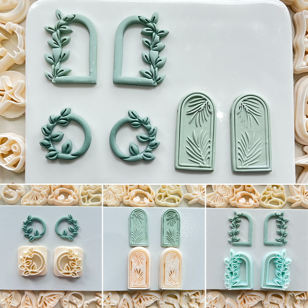 Description Picture 2 of itemVintage Art Treeline Treedoor Exquisite Shped High-Precision Clay Molds Cutting Molds For DIY Handmade Earring Jewelry Badge
