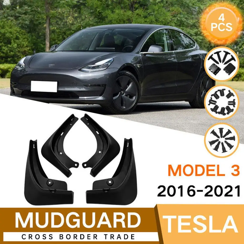 4Pcs Mudflaps Mudguard Fit for Automotive Exteriors