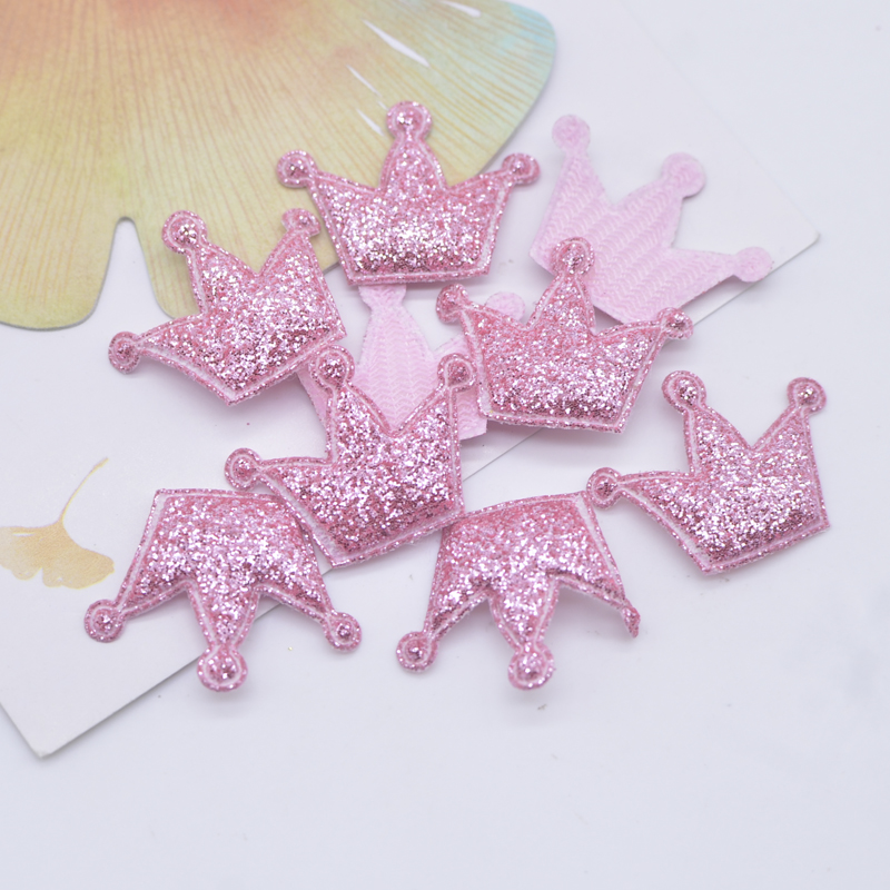 100 Stücke 27*20 Bling Crown Applikation Gepolsterte Patches für DIY Kopfbedeckungen Haarspangen Dekor Kleidung Hut Handwerk Nähzubehör – Detail 7