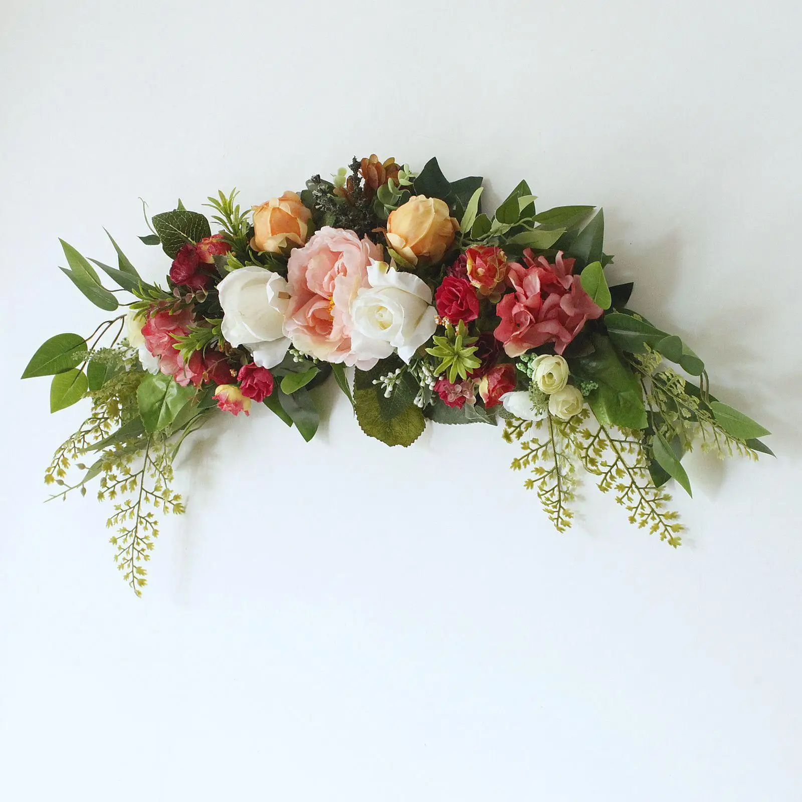  Artificial Flower Swag Greenery Plant Door Threshold Flower Wedding Arch Flowers for Backdrop Table Holiday Party Decoration