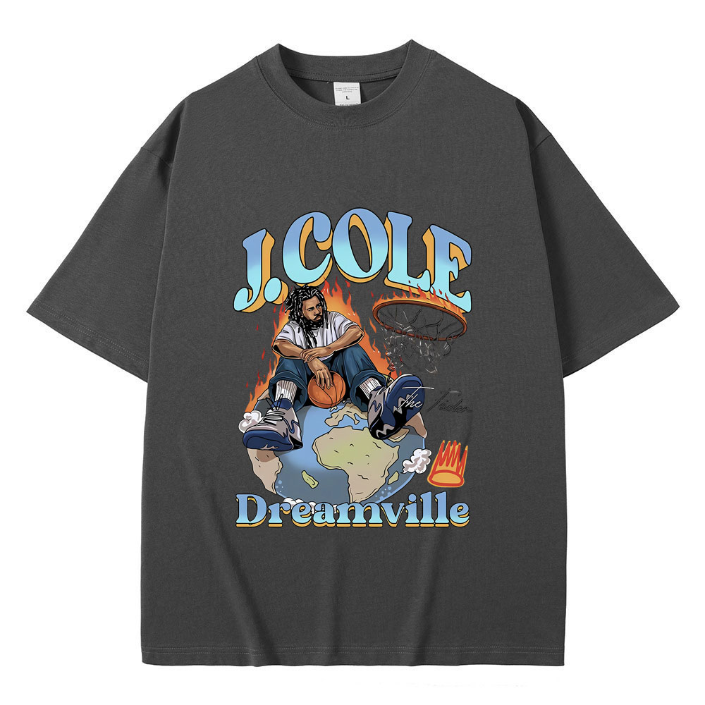 Beste berühmte Rapper J. Cole der Fader Dreamville Grafik T-Shirt Männer Frauen Hip Hop Vintage T-Shirts männliche Mode übergroße T-Shirt – Detail 4