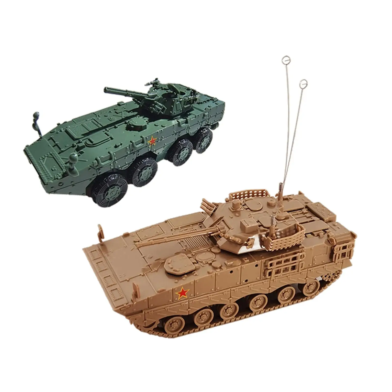 2x 4D Vehicles Model Set 4D Assembled Tank Model Puzzles Tank Model Assemble Tank for Game Birthday Party Holiday Activity