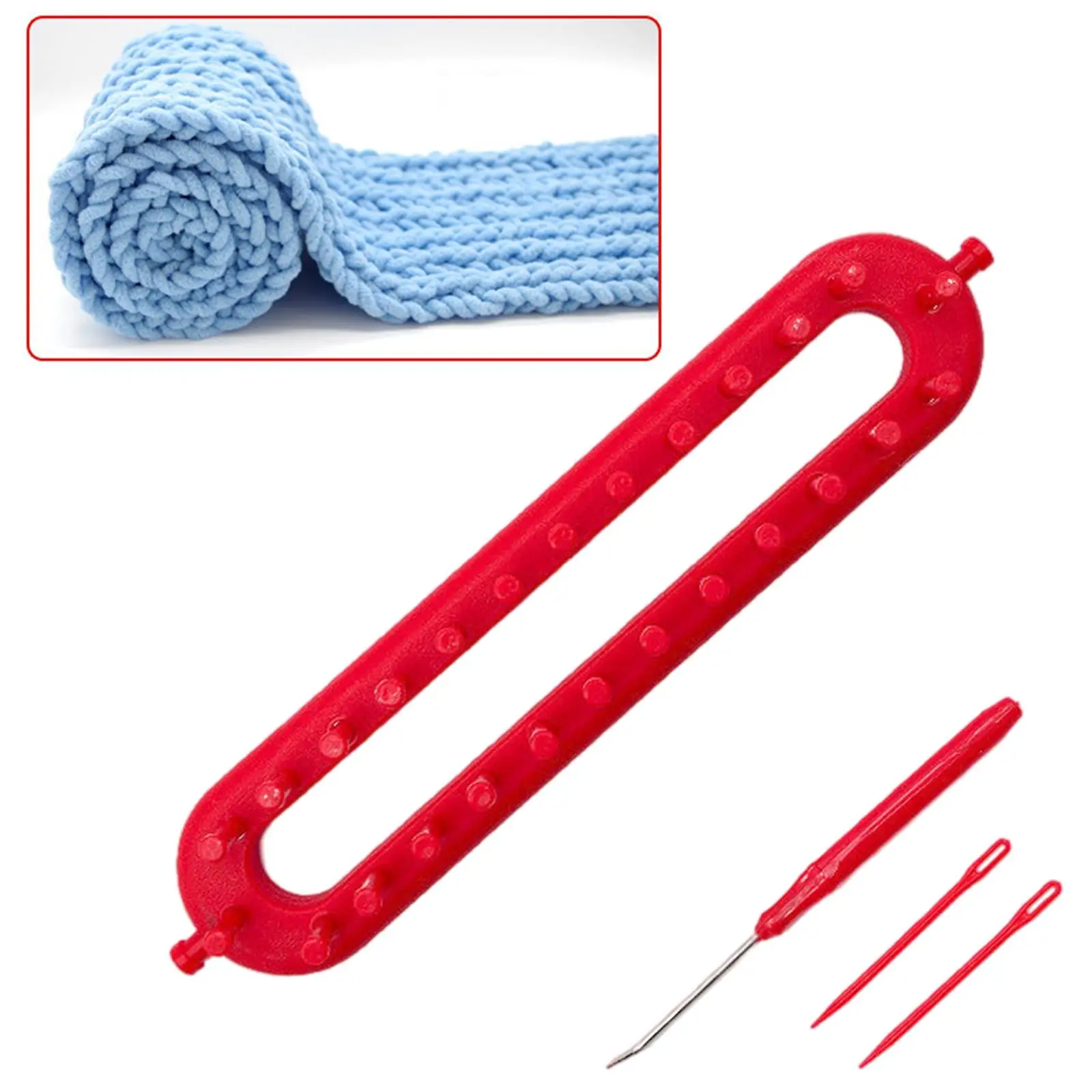 Plastic Knitting Loom Kit Sewing Tools DIY Crochet Weaving Handmade Machine Needle Knitter for Beginners Shawl Blankets