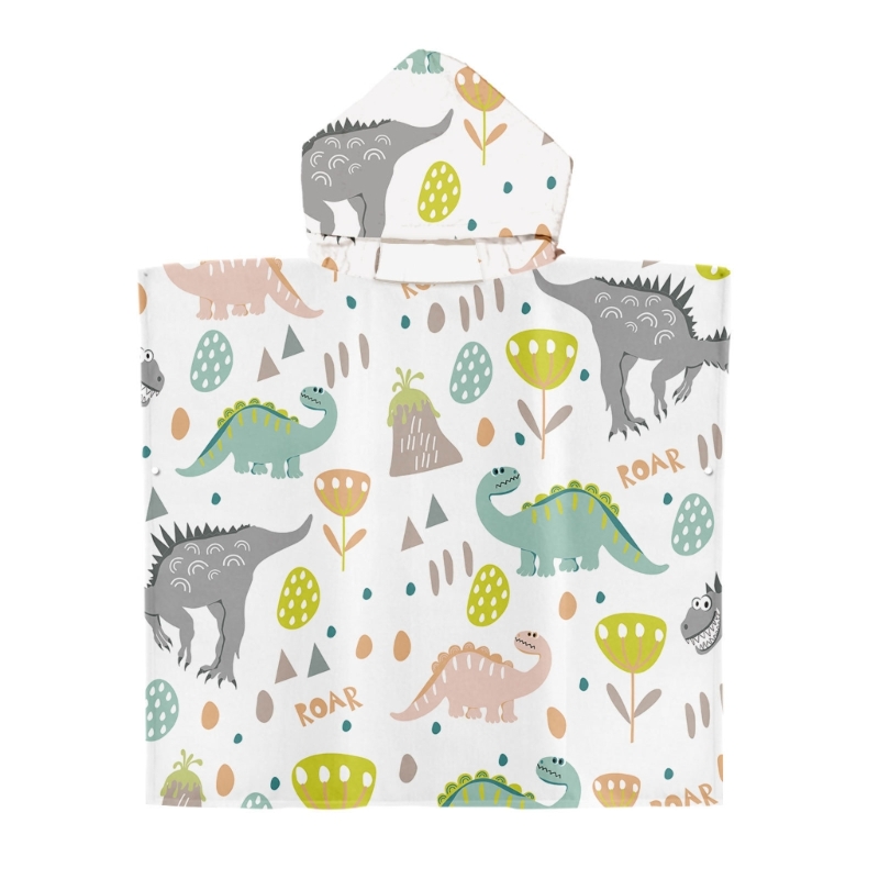 Kinder Kapuze Handtuch Poncho für Kinder Strand tuch Schwimmbad Badet uch Surfen Drops hipping – Detail 3