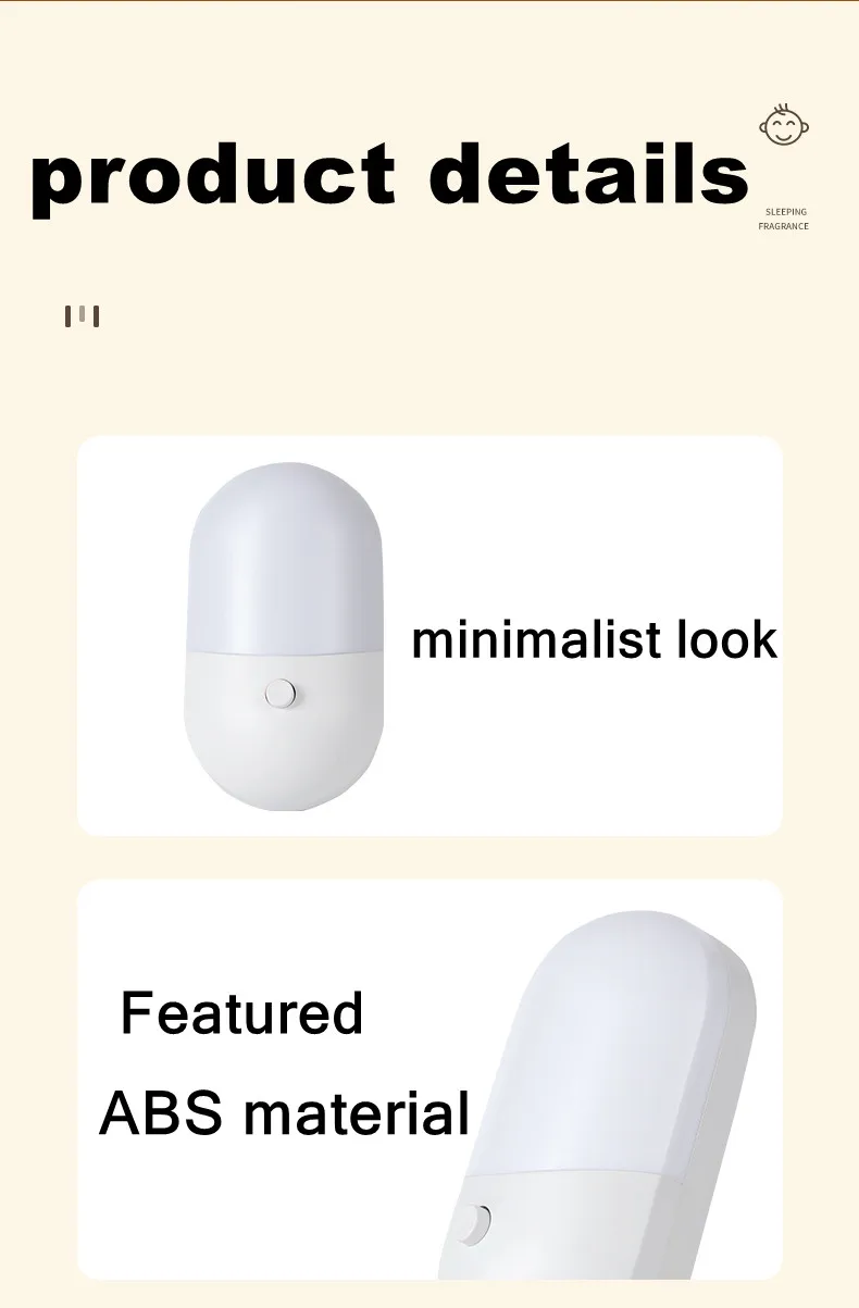 ZQQBYY LED Plug-in Night Light White light warm light Baby Nursing Eye Sleep Light Bedroom Socket Lights Energy Saving Lamp