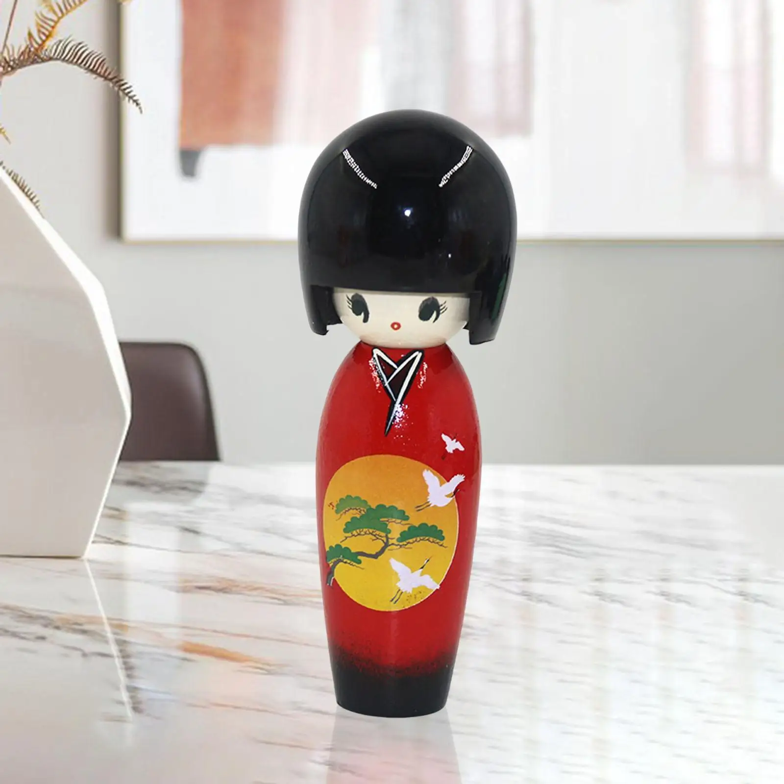 Japanese Kokeshi Doll Kimono Doll Home Decor Cute for Sushi Restaurant