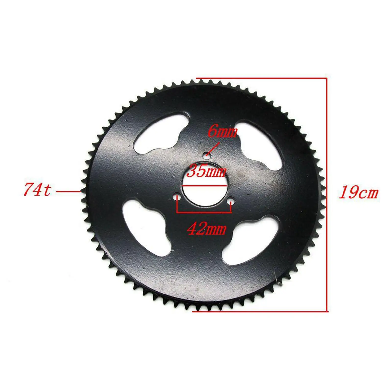 Durable 74T 35mm Chain Sprocket for 47cc 49cc Mini Moto Pocket Bike Scooter