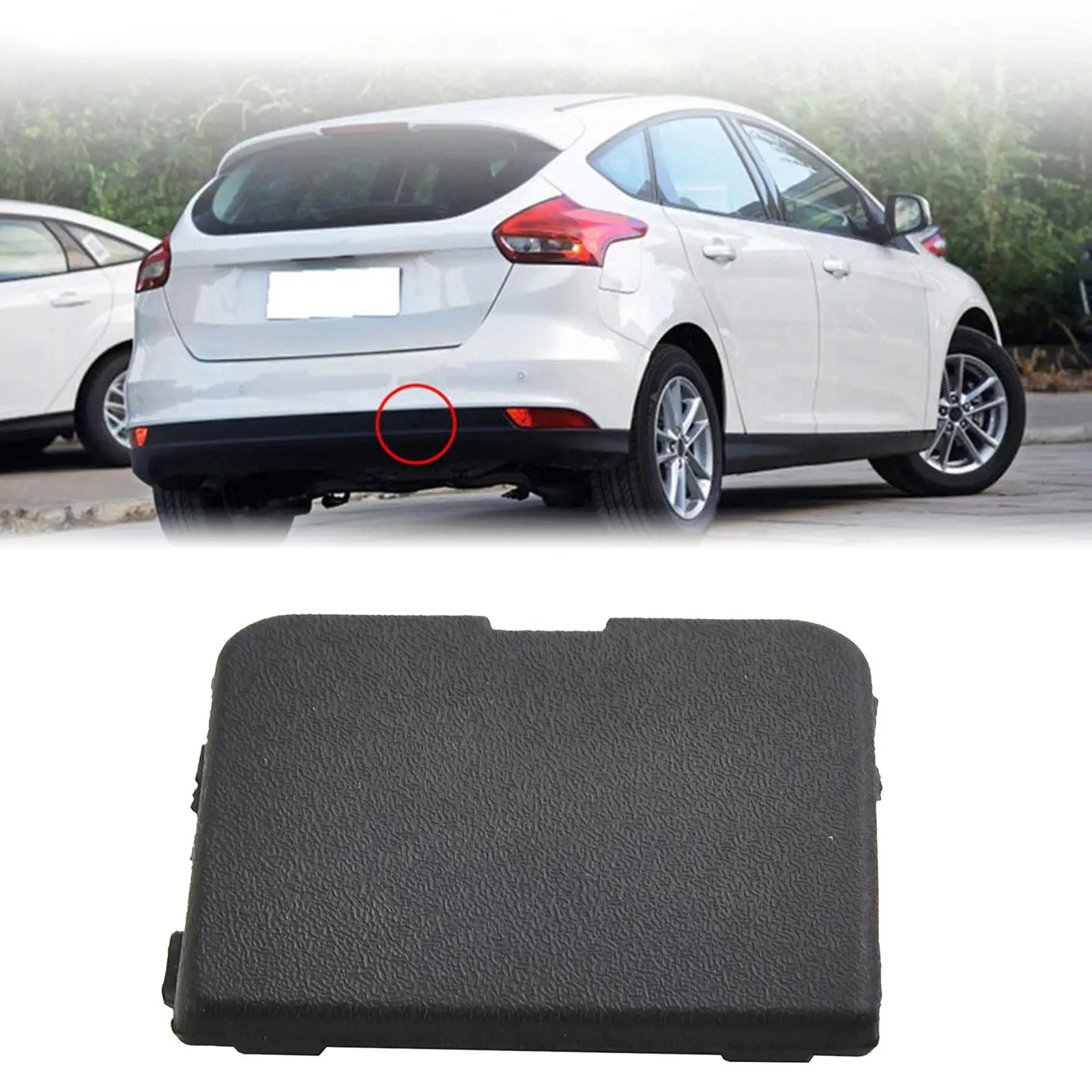 1872237 Car Accessories Premium Rear Bumper Tow Hook Cover Trailer Cover F1EB-17K922-ab for Ford Focus 2015-2018 Hatchback