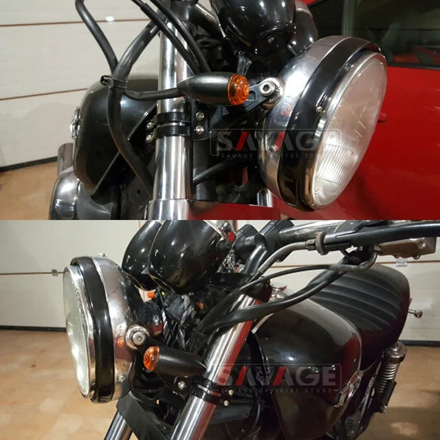 Für 41mm Gabel Motorrad Scheinwerfer Halterung Clamp Kopf Lampe