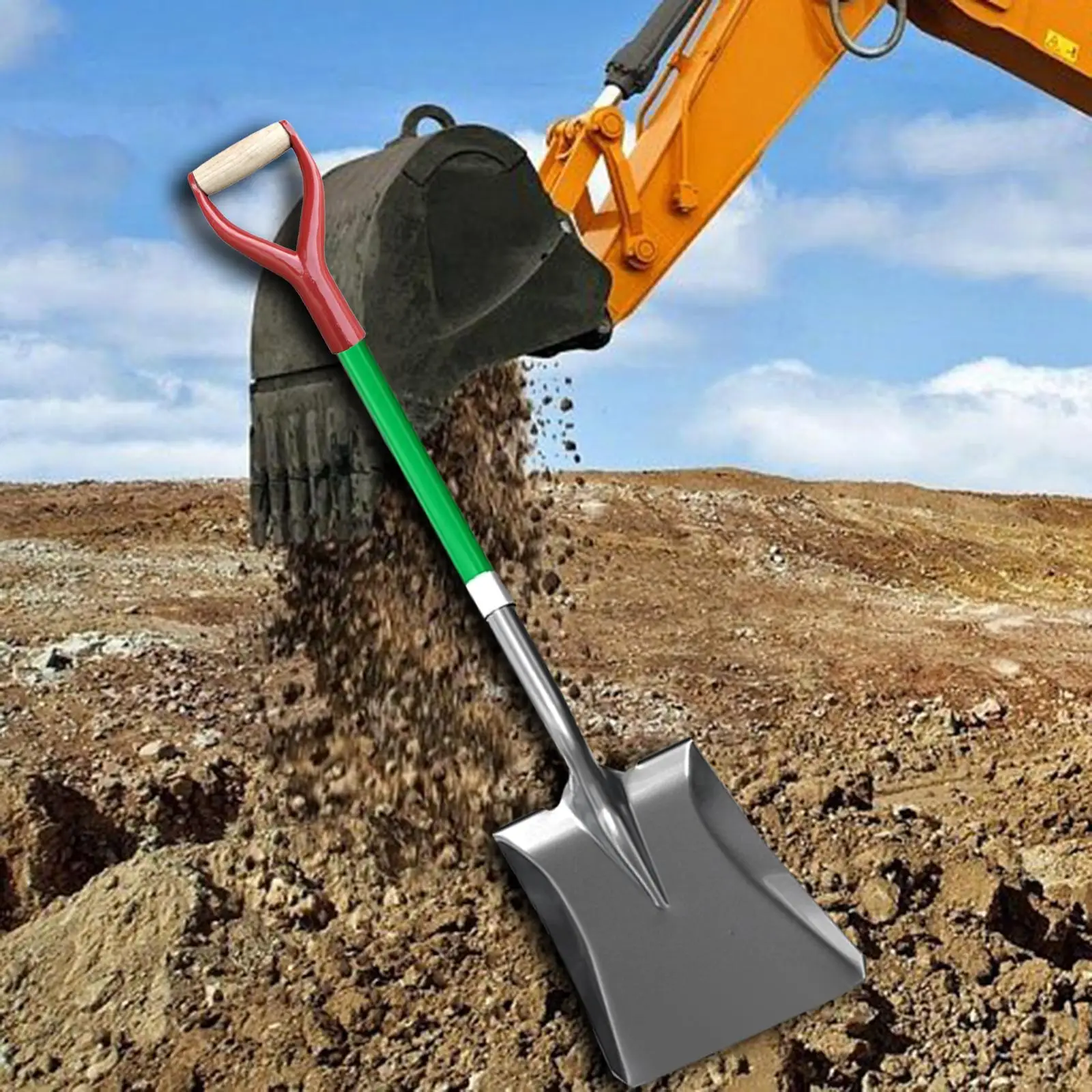 Shovel Grip Handle for Digging Raking Tool Garden Accessorie Saving Effort Fit 31mm Diameter Snow Shovel Replacement Handle