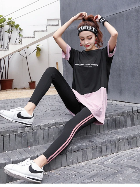Track Suit Ladies Summer New Gym Running Sports Loose Large Size Quick  Drying Yoga Clothes Women Training Suit Set Sports Wear - Trainning &  Exercise Sets - AliExpress