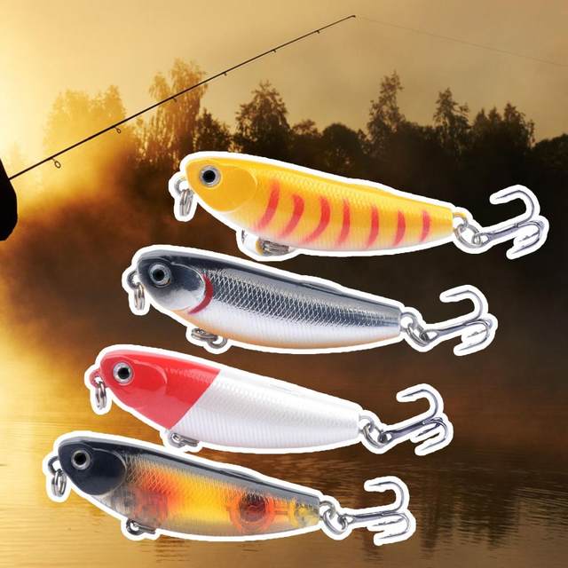 Mightlink 5.7cm/4.8g Bionic Bait 3D Eyes Sharp Hook Suitable for All Water Bodies Realistic Pencil Fishing Lure Water Dogs Hard Lures for Outdoor