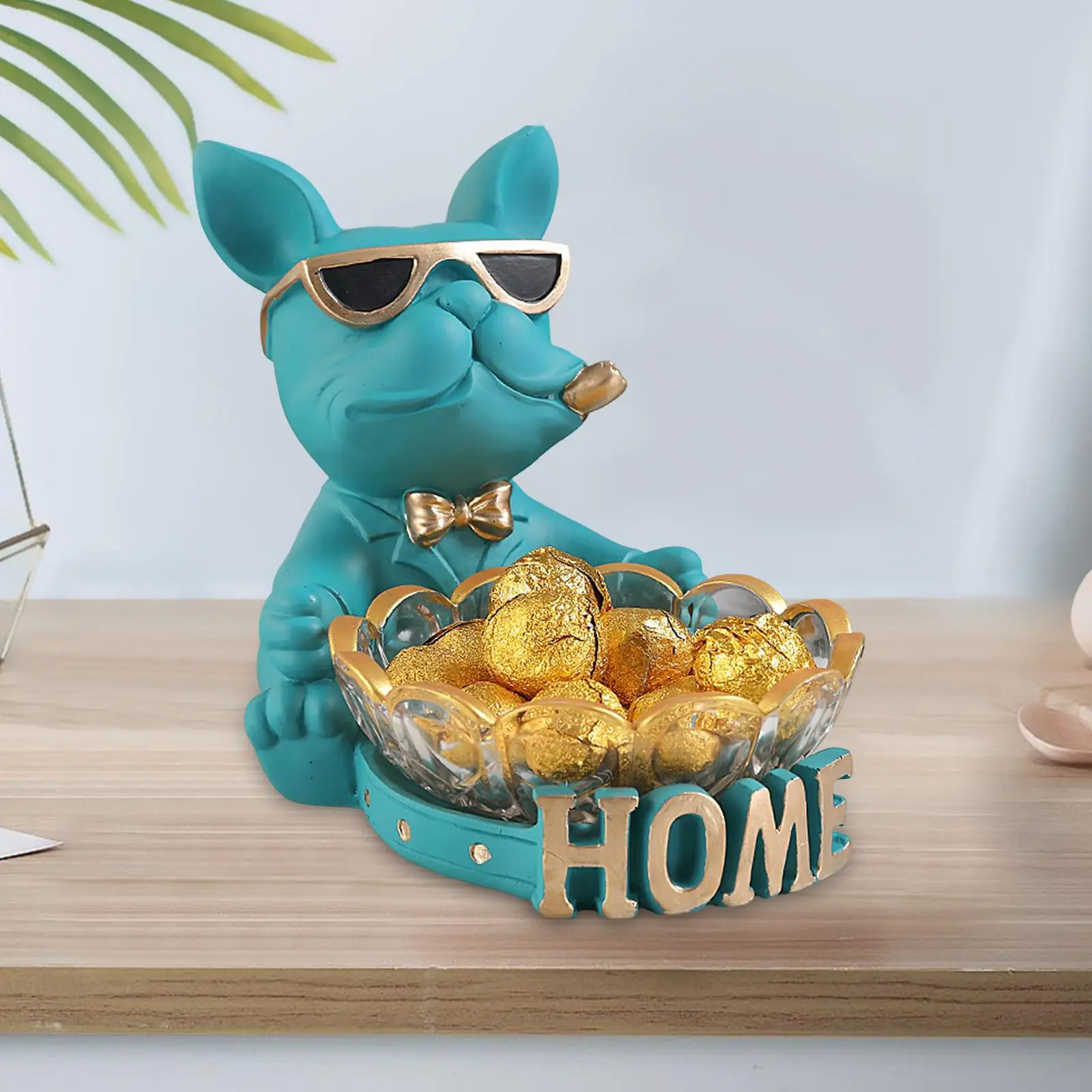 Novelty Dog Statue Figurine  Box Sundries Key Collectible Animal Sculpture  for   top Decoration Ornament