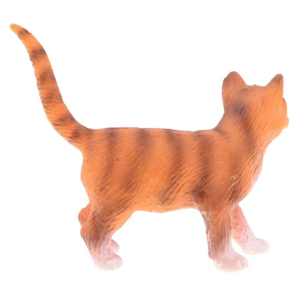     Orange   Cat   Model   Action   Figure   Kids   Educational   Toy   Gift 