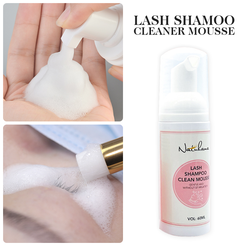 Best of NATUHANA 60ml Eyelash Shampoo Grafting Eyelashes Gentle Cleansing Mousse Foam No Stimulation Makeup Clean Eyelash Extension Glue Reviews & Tips