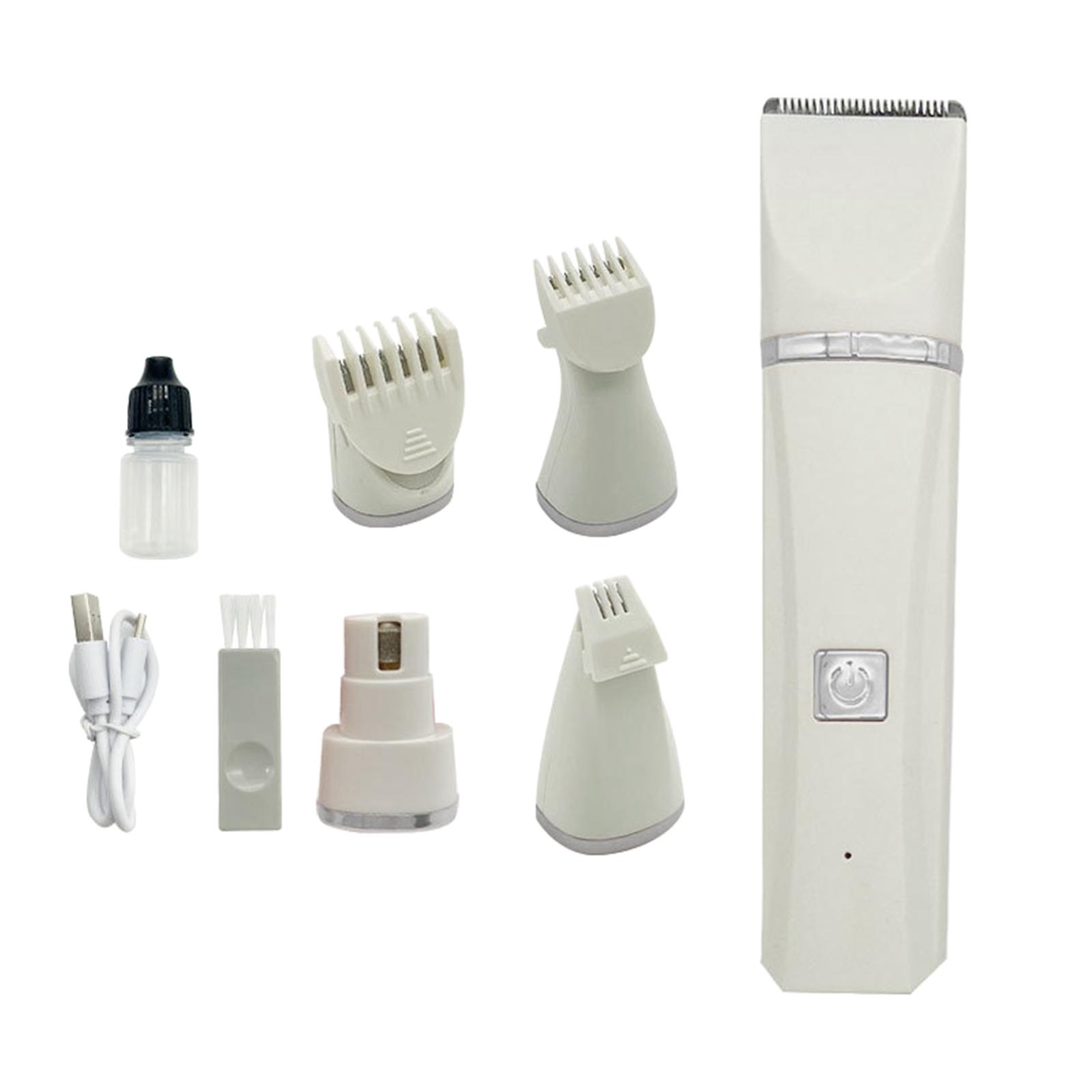 Electric Pet Dog Grooming Kit Nail Polisher Low Noise USB Rechargeable for Eyes, Ears, Face, Paws Hair Clippers for Dogs Cats