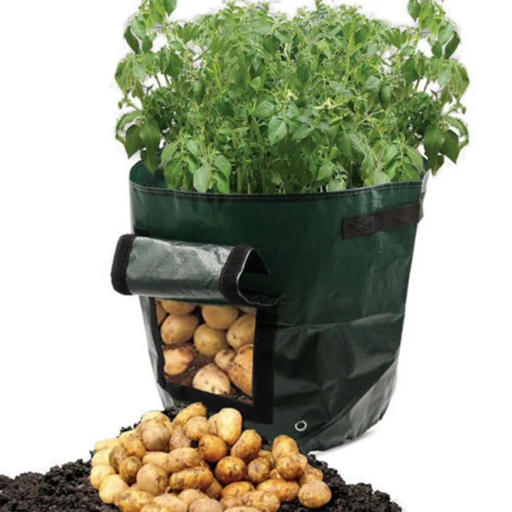 Potato Grow Container Bag DIY Planter PE Cloth Planting Vegetable Gardening Thicken Vegetable Pot Planting Grow Bag Garden Tool