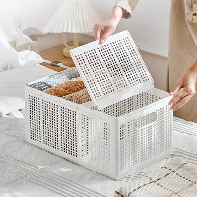 Set 4 Cestini Portaoggetti In Plastica - Organizer Con Manici Per Cucina, Bagno, Ufficio - Foto 14