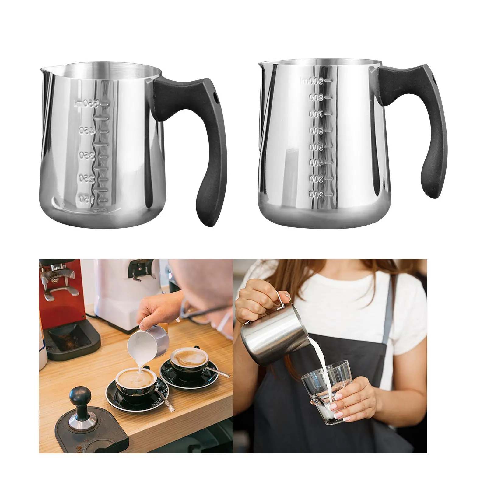 Multifunctional Milk Frothing Mug Barista Steam Mugs Espresso Steaming Cups Milk Jug Cup Coffeware for Holiday Party Kitchen