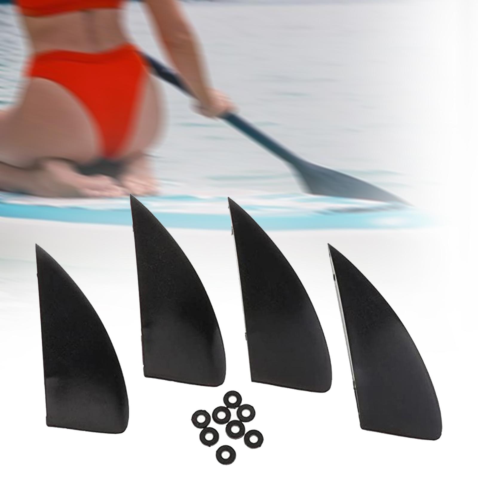 4Pcs Kiteboard Fin Surf Board Accessory Wakeboard Fins Surfboard Fins for Outdoor Softboard Supplies Summer Surfing Cruiser Deck