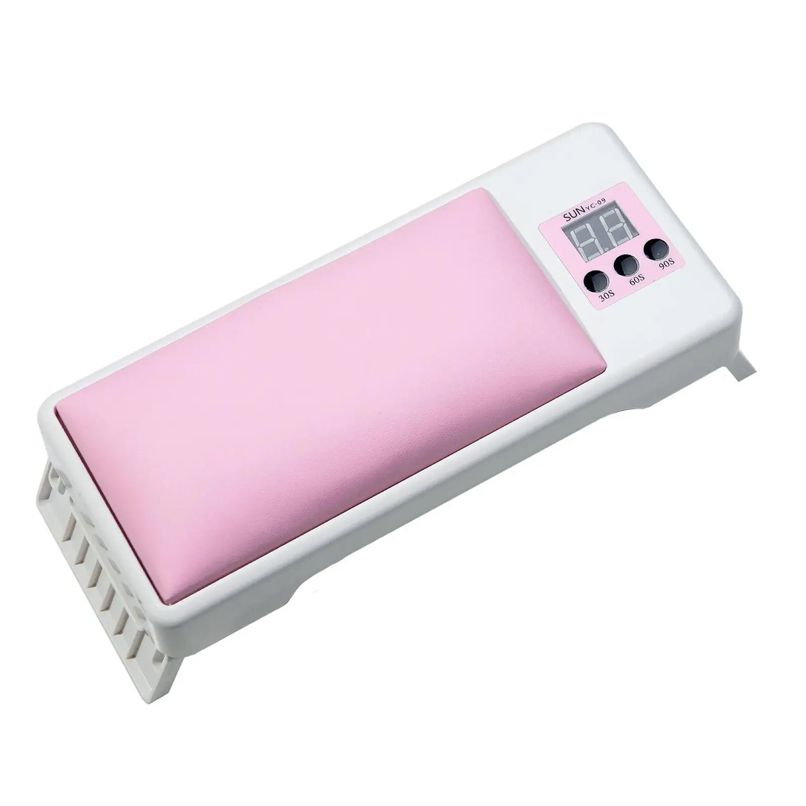Nail Arm Rest Pillow with LED Nail Dryer Hand Rest Cushion Gel Nail Polish Curing Lamp 3 Timer Setting for Nail Technician DIY