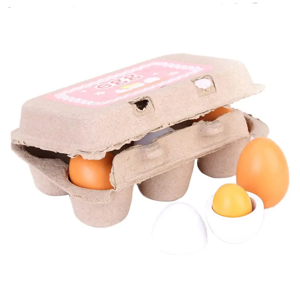 1Set Wooden Eggs  Educational Toy Early Development Toy for Boys Xmas Gifts