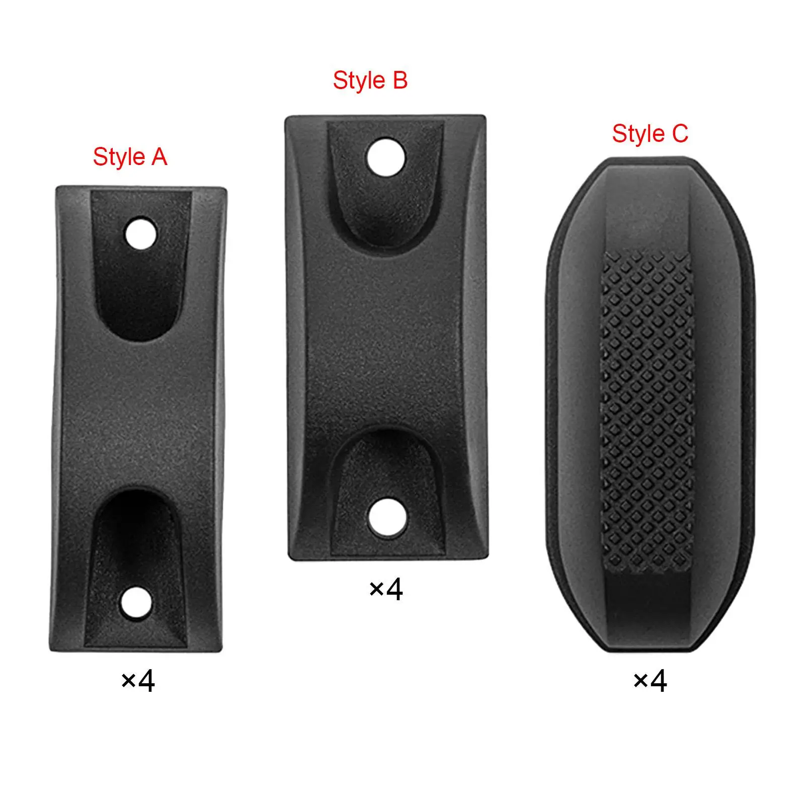 2 Pairs Suitcase Foot Wear Resistant Repair Parts Luggage Bracket Side Feet Black Suitcase Side Feet for Trolley Bag Travel Bags