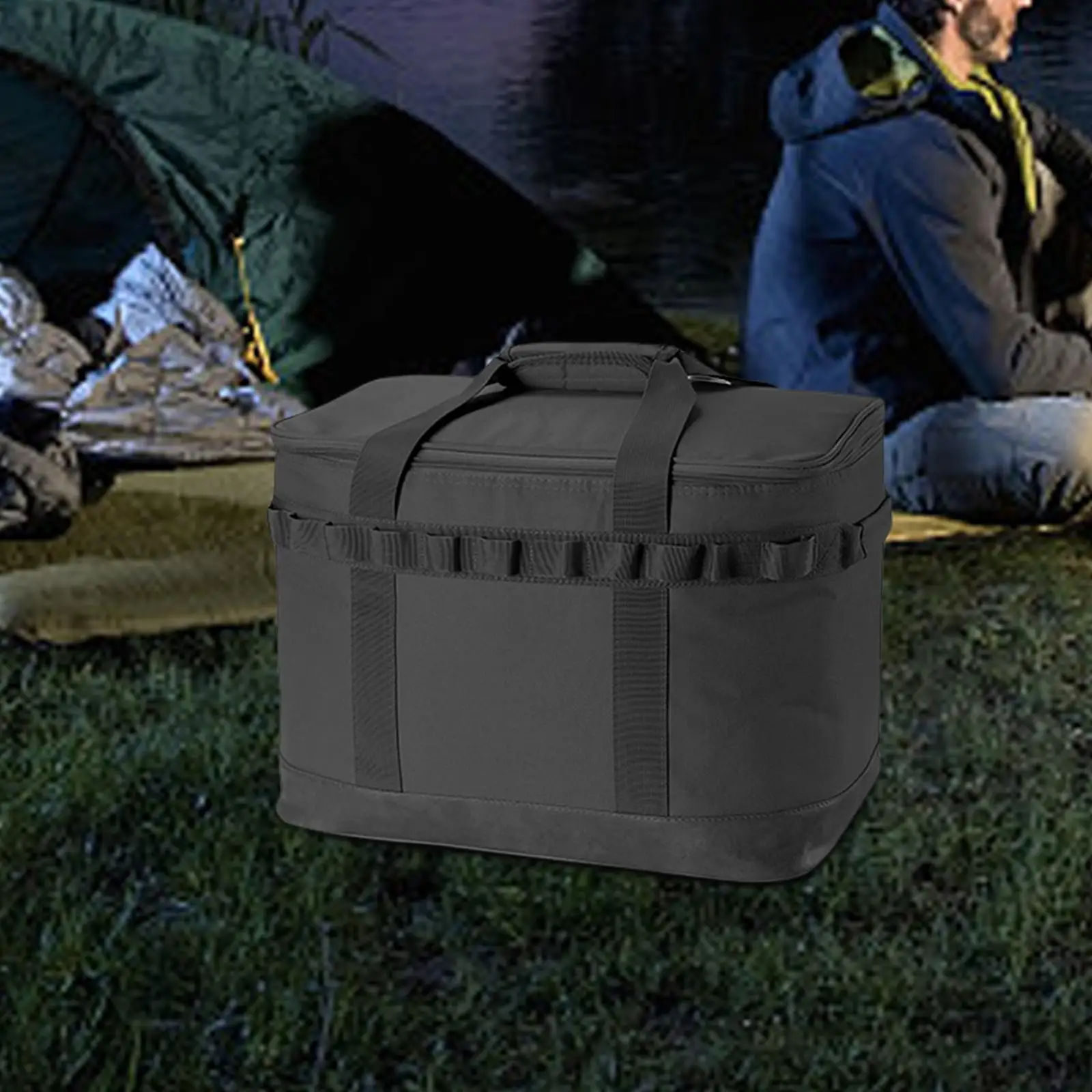 Portable Camping Storage Bag Large Capacity Basket Waterproof with Handle Tote