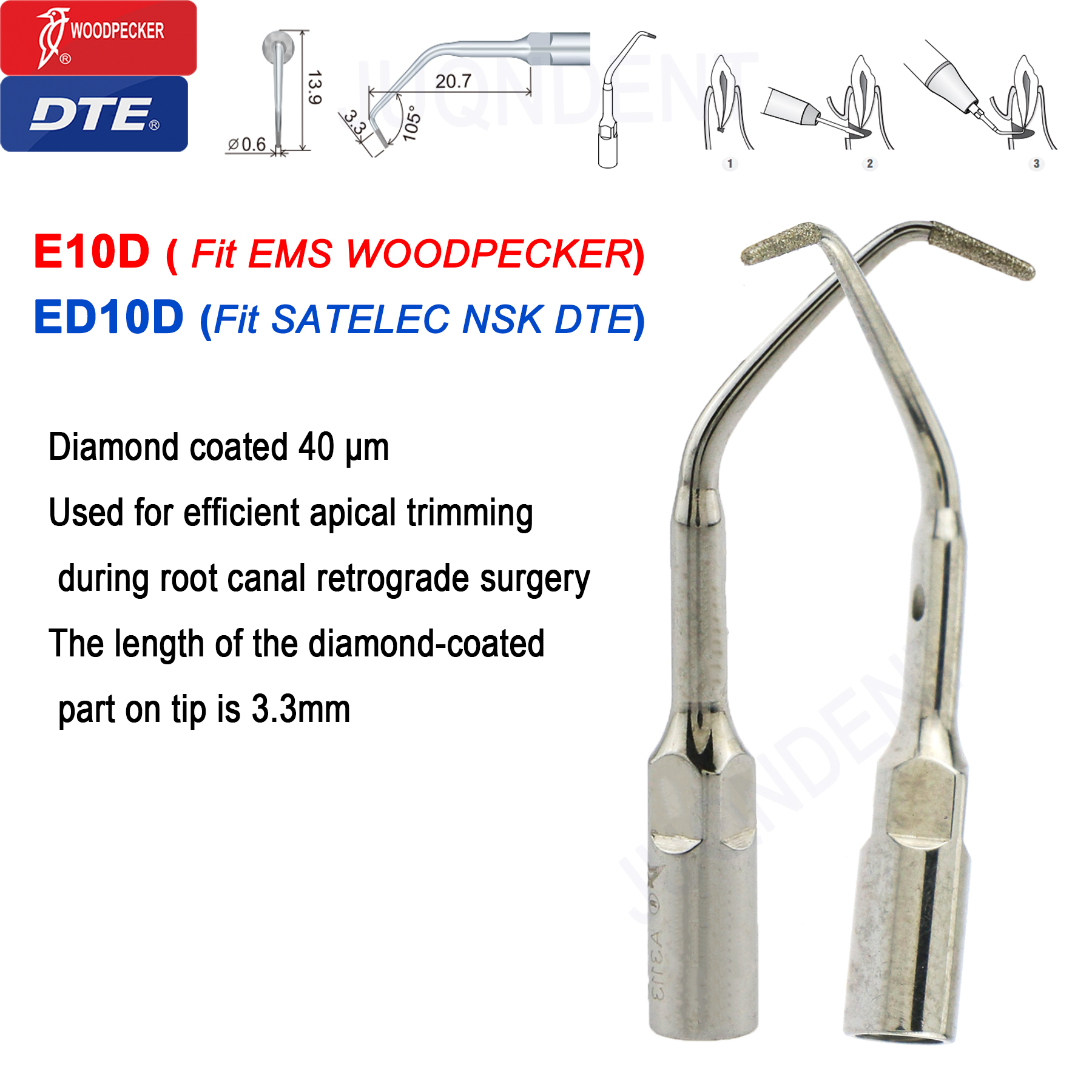 Best of Woodpecker DTE Dental Ultrasonic Scaler Tips Dentistry Ultrasound Scaling Tip Fit EMS SATELEC NSK Dental Products Reviews & Tips - Image 3