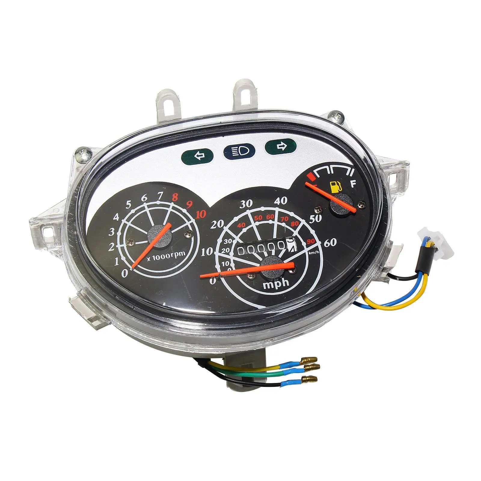Motorcycle Dashboard Speedometer Universal Speed Instrument Plug and Play Odometer Meter Tachometer Motorbike Parts Accessories