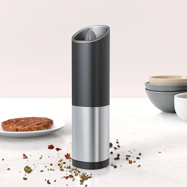New Xiaomi Gravity Pepper Mills Electric Salt And Pepper Grinder Set  Adjustable Coarseness With LED Light - AliExpress