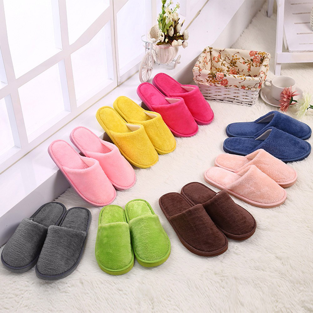 Title 1, Soft House Slippers for Man Flock Autumn Winter...