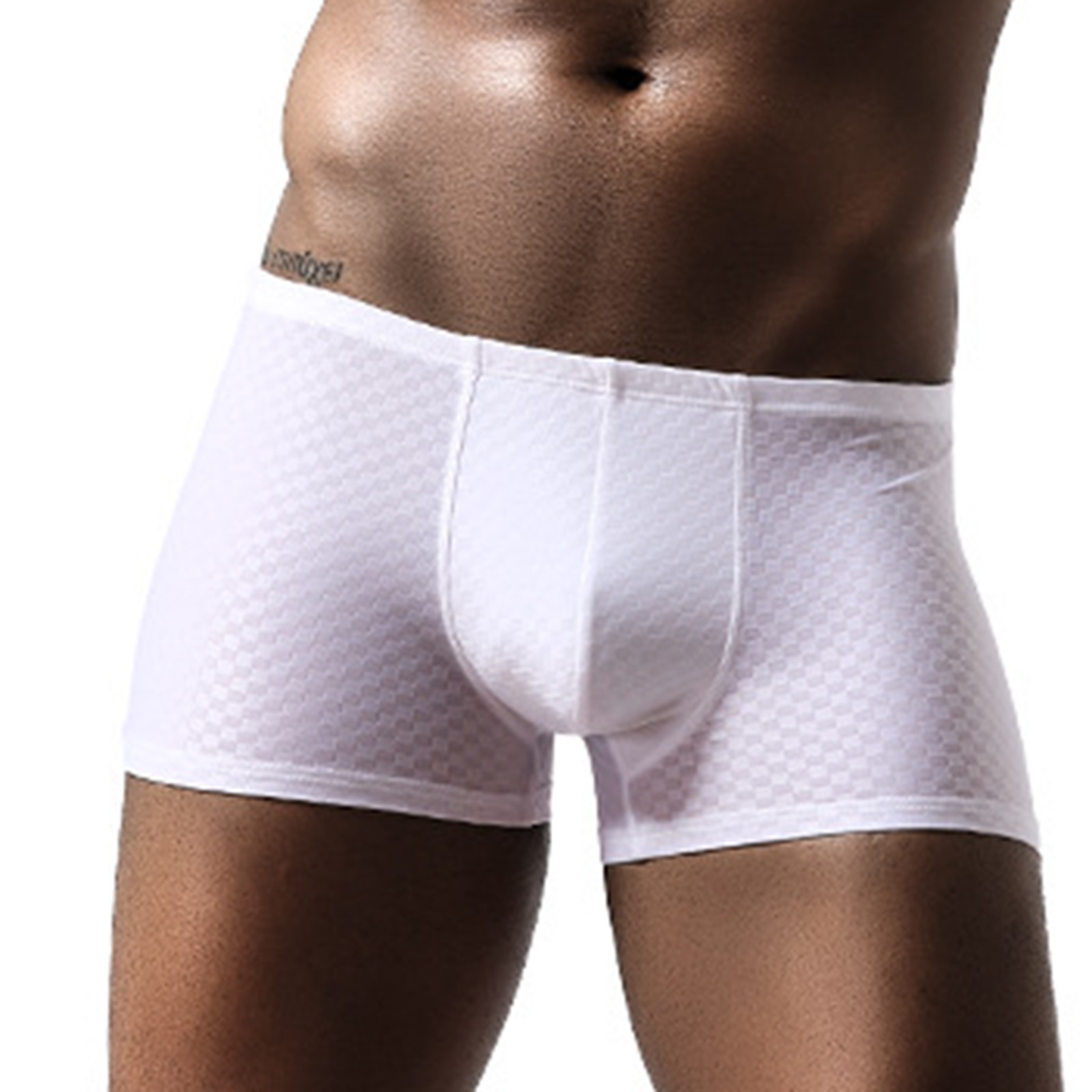 Title 11, Boxer en soie glacée transparente pour homme, s...