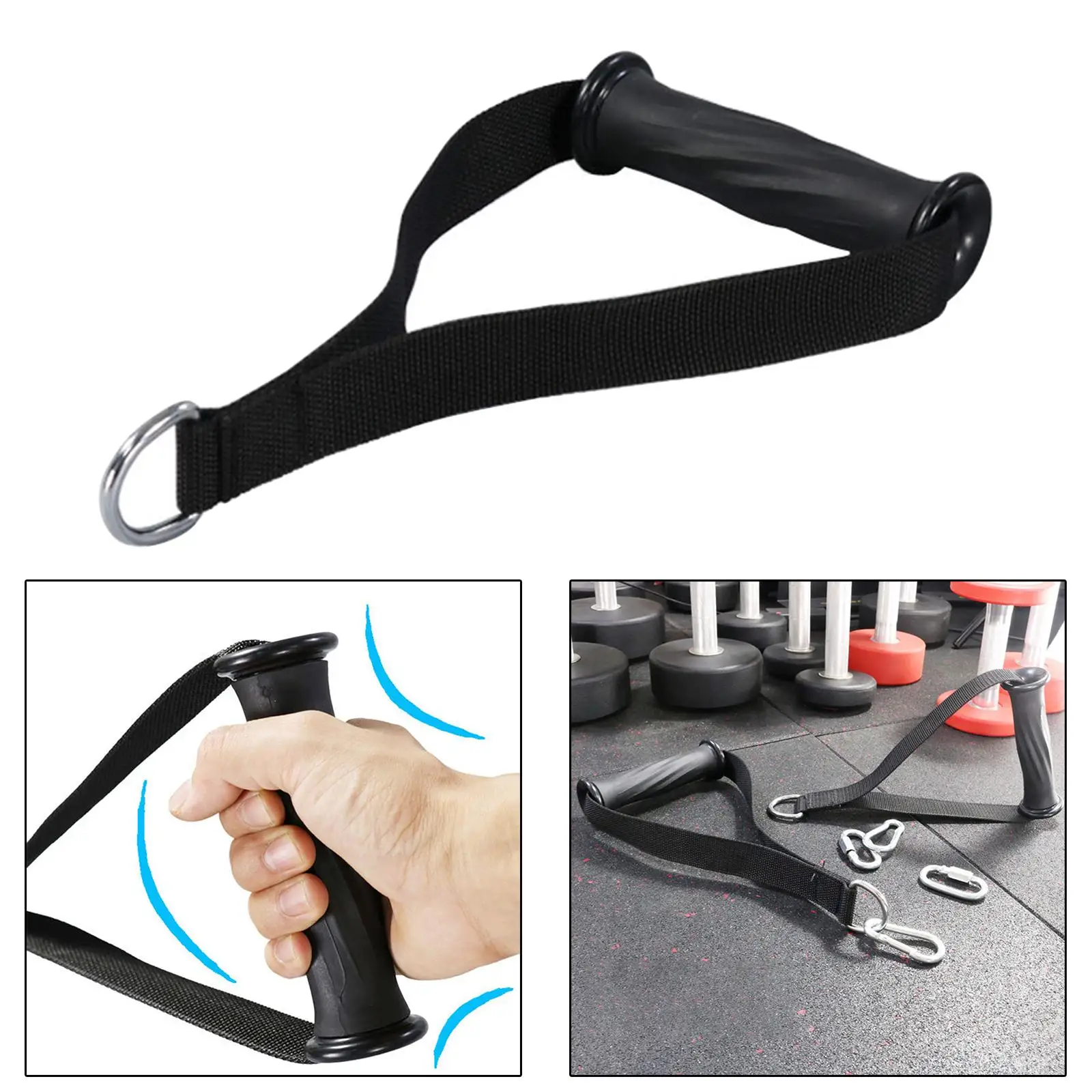 Universal Cable Machine Attachment Handles Exercise Workout Grips Heavy Duty